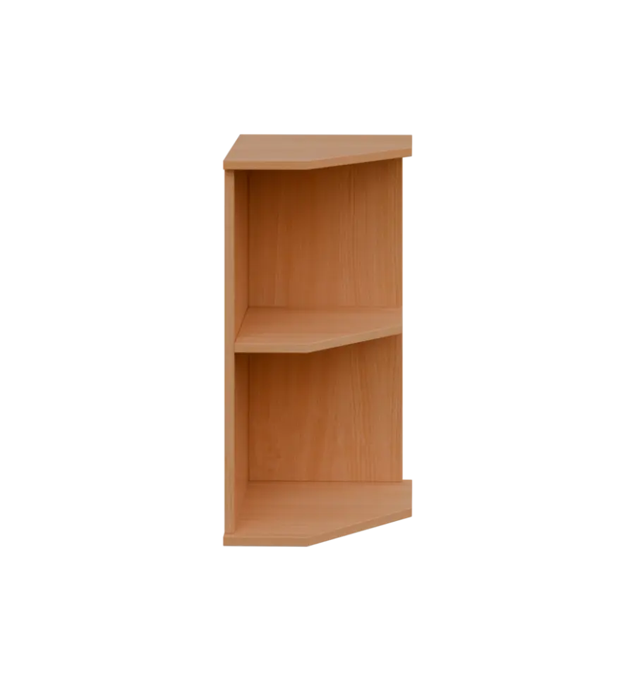 TZ 2 - 3 kancelářská skříň rohová, pravá, 750x360x400, buk royal